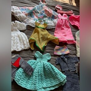 Assortment Girls Barbie Doll Vintage Clothing And Dresses
